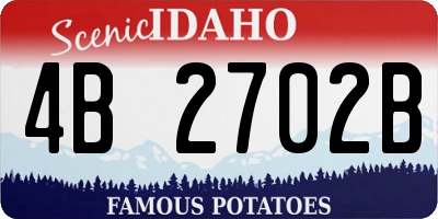 ID license plate 4B2702B