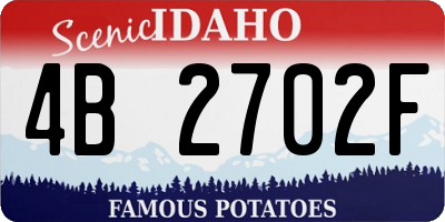 ID license plate 4B2702F