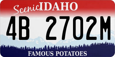 ID license plate 4B2702M