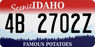 ID license plate 4B2702Z