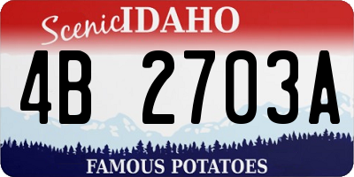 ID license plate 4B2703A