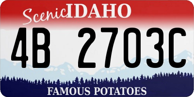 ID license plate 4B2703C
