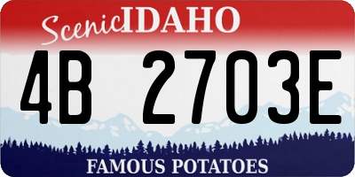 ID license plate 4B2703E