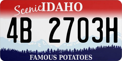 ID license plate 4B2703H