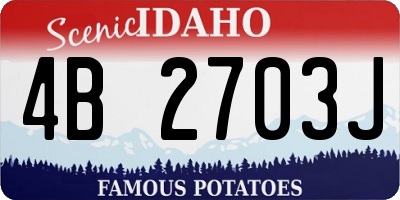 ID license plate 4B2703J