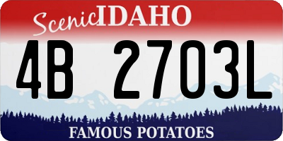 ID license plate 4B2703L