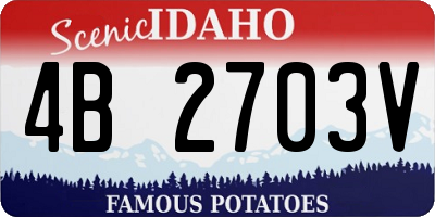 ID license plate 4B2703V