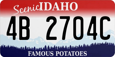 ID license plate 4B2704C