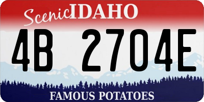 ID license plate 4B2704E