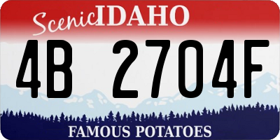 ID license plate 4B2704F