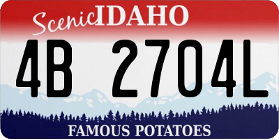 ID license plate 4B2704L