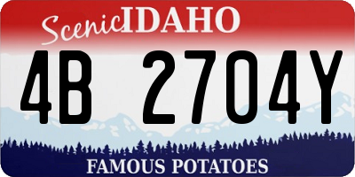 ID license plate 4B2704Y