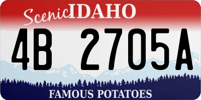 ID license plate 4B2705A