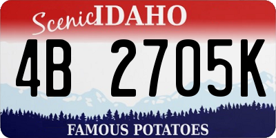 ID license plate 4B2705K
