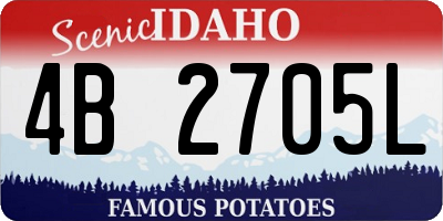 ID license plate 4B2705L