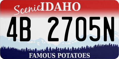 ID license plate 4B2705N