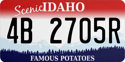 ID license plate 4B2705R