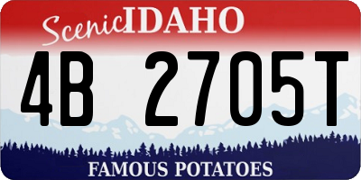 ID license plate 4B2705T