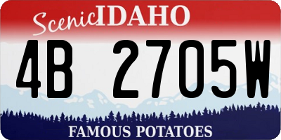 ID license plate 4B2705W