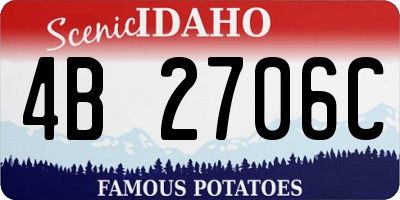 ID license plate 4B2706C