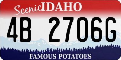 ID license plate 4B2706G