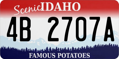 ID license plate 4B2707A
