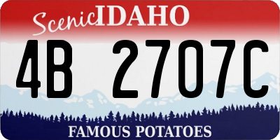 ID license plate 4B2707C