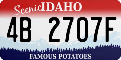 ID license plate 4B2707F