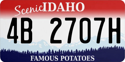 ID license plate 4B2707H