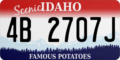 ID license plate 4B2707J