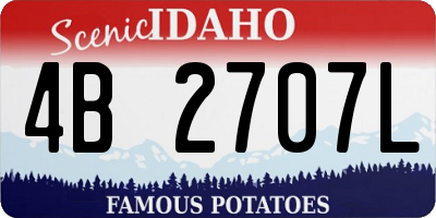 ID license plate 4B2707L