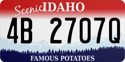 ID license plate 4B2707Q