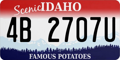 ID license plate 4B2707U