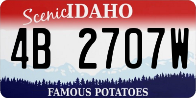 ID license plate 4B2707W