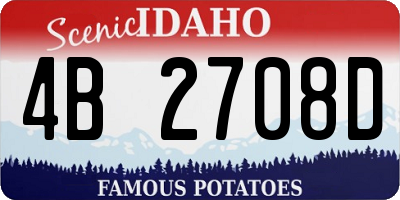 ID license plate 4B2708D