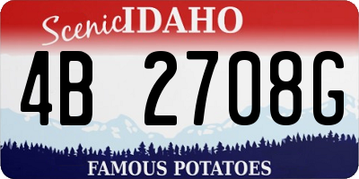 ID license plate 4B2708G