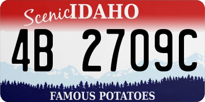 ID license plate 4B2709C