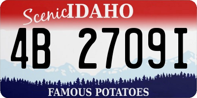 ID license plate 4B2709I