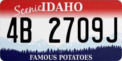 ID license plate 4B2709J