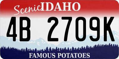 ID license plate 4B2709K