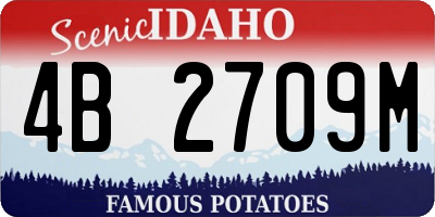 ID license plate 4B2709M