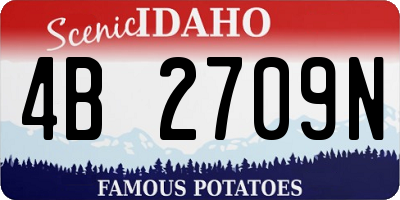 ID license plate 4B2709N