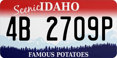 ID license plate 4B2709P