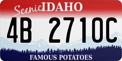 ID license plate 4B2710C