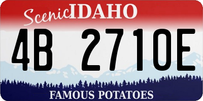 ID license plate 4B2710E