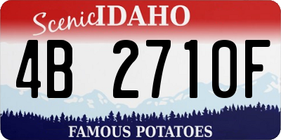 ID license plate 4B2710F