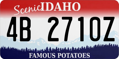 ID license plate 4B2710Z