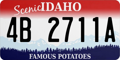 ID license plate 4B2711A