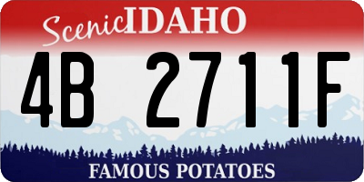 ID license plate 4B2711F