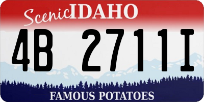 ID license plate 4B2711I